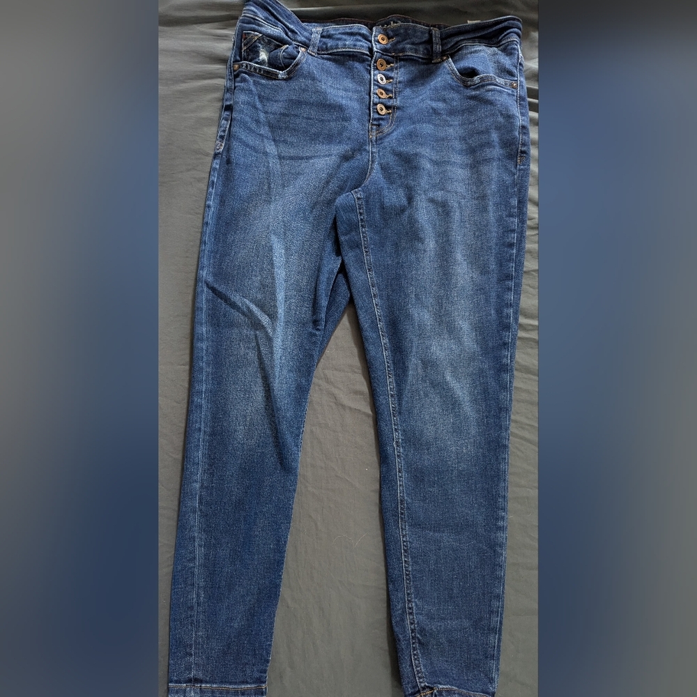Edgley/Maurices High Rise Button Fly Super Skinny Jeans